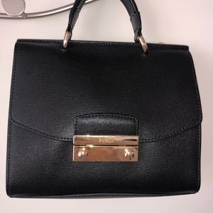 Furla black crossbody handbag